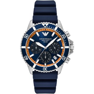 Emporio Armani Diver Sea Explorer Solar Chronograph Silvery / Blue