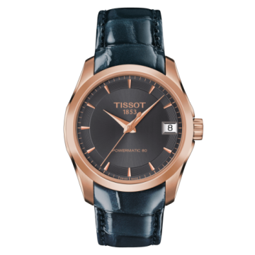 Tissot Couturier Powermatic 80 32 Rose Gold PVD / Grey / Strap