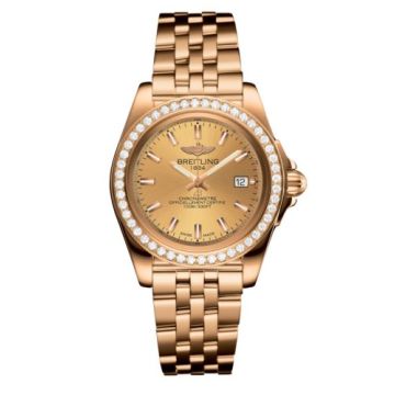 Breitling Galactic 32 Sleek Edition Rose Gold / Diamond / Golden Sun / Bracelet
