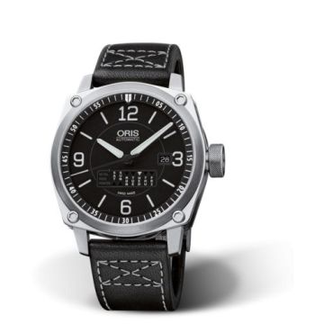 Oris BC4 Retrograde Day Stainless Steel / Black
