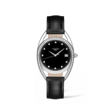 Longines Equestrian Horseshoe 34 Diamond / Black