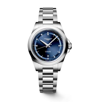Longines Conquest 30 Stainless Steel / Blue - Diamond / Bracelet