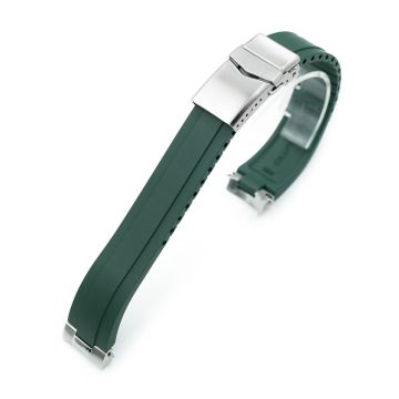 Crafter Blue - MX03-911 Green FKM Rubber Strap with Curved End Links For Seiko Speedtimer SSC911 - 10mm