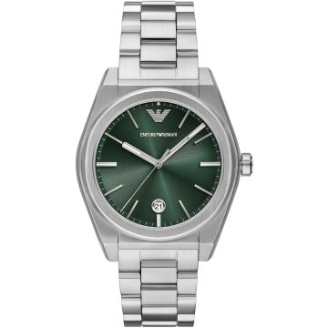 Emporio Armani Federico Date Silvery / Green
