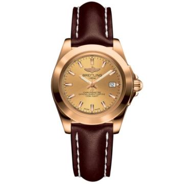 Breitling Galactic 32 Sleek Edition Rose Gold / Golden Sun / Calf