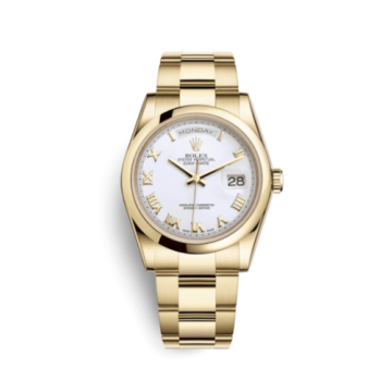 Rolex Day-Date 36 Yellow Gold Domed / Oyster / White Roman