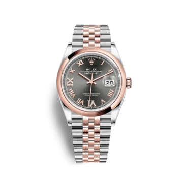 Rolex Datejust 36 Stainless Steel / Everose / Smooth / Slate Roman Diamond / Jubilee