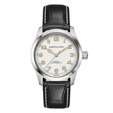 Hamilton Khaki Field Murph 38 Stainless Steel / White