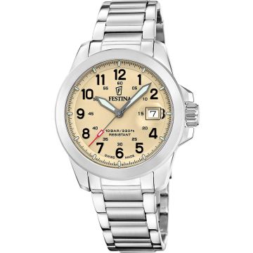 Festina Swiss Field Date Silvery / Brown