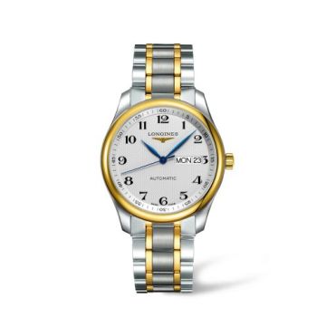 Longines Master Collection 38.5 Stainless Steel / Yellow Gold / Silver-Arabic / Bracelet