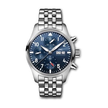 IWC Schaffhausen Pilot's Watch Chronograph 41 Stainless Steel / Blue / Bracelet