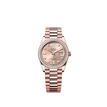 Rolex Day-Date 36 Everose Gold / Diamond / Rose-Diamond / President