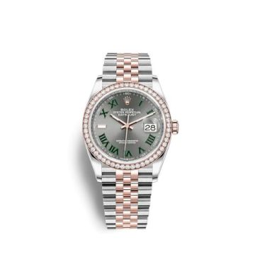 Rolex Datejust 36 Stainless Steel / Everose / Diamond / Slate -  Roman / Jubilee