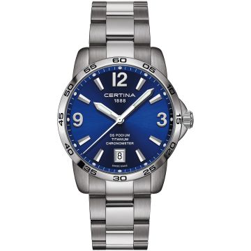Certina DS Podium 40 Titanium / Blue / Bracelet