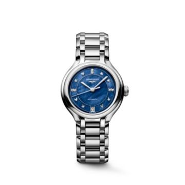 Longines PrimaLuna 34 Automatic Stainless Steel / Blue MOP / Bracelet
