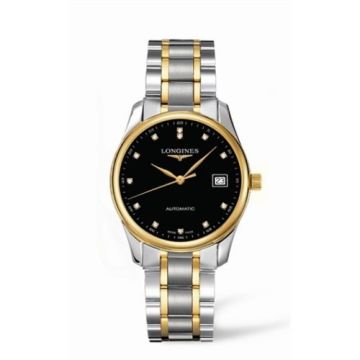 Longines Master Collection Date 36 Two Tone Black DIamond