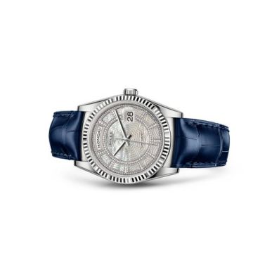 Rolex Day-Date 36 White Gold / Strap / MOP Carousel