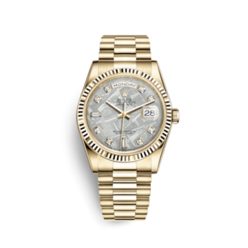 Rolex Day-Date 36 Yellow Gold Fluted / President / Meteorite