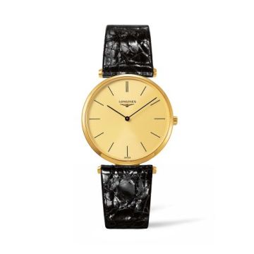 Longines La Grandes Classique Quartz 36 PVD / Champagne / Strap