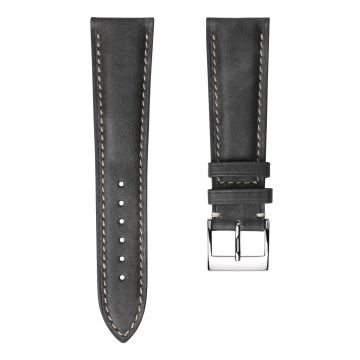 Laverton Padded Patina Calf Leather Watch Strap - Platinum - 22mm