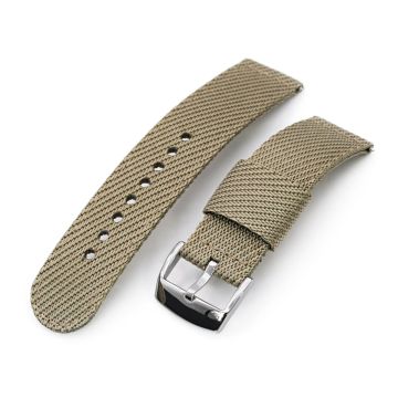 2-pcs Nylon Watch Band, Khaki, Quick Release - 6mm