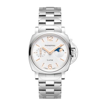 Panerai Luminor Due Luna Automatic Stainless Steel / Silver / Bracelet