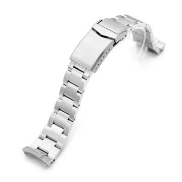 Super-O Boyer Watch Band for Seiko Prospex Speedtimer SSC813 SSC815 SSC817, Stainless Steel - Brushed, V Diver Clasp - 16mm