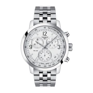 Tissot PRC 200 Quartz Chronograph Stainless Steel / Silver / Bracelet