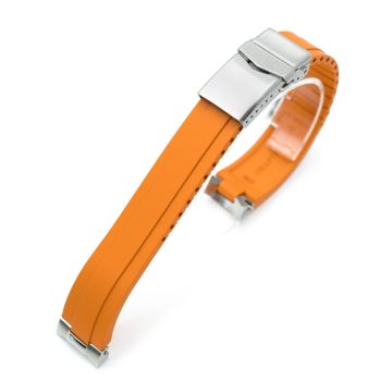 Crafter Blue - MX03-911 Orange FKM Rubber Strap with Curved End Links For Seiko Speedtimer SSC911 - 10mm
