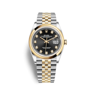 Rolex Datejust 36 Stainless Steel / Yellow Gold / Smooth / Black Diamond / Jubilee