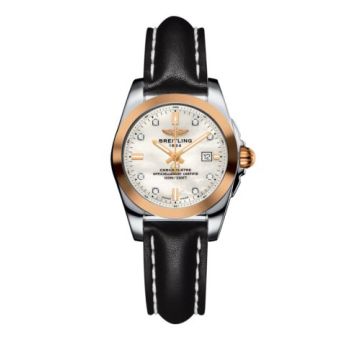 Breitling Galactic 29 Stainless Steel / Rose Gold / Pearl Diamond / Calf