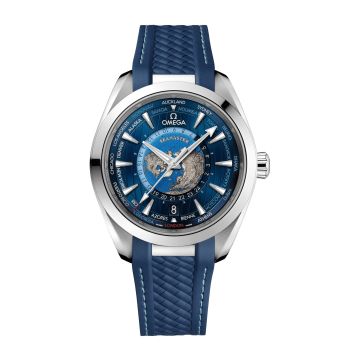 Omega Seamaster Aqua Terra 150M Master Chronometer 43 Worldtimer Stainless Steel / Blue / Rubber