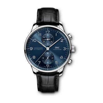 IWC Schaffhausen Portugieser Chronograph Stainless Steel / Blue