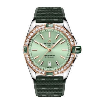 Breitling Super Chronomat 38 Stainless Steel - Red Gold / Pink / Rubber Rouleaux