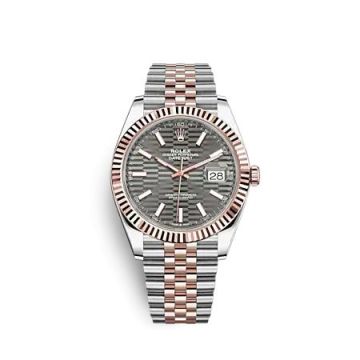 Rolex Datejust 41 Rolesor Everose - Fluted / Jubilee / Slate - Fluted