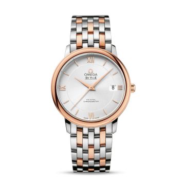 Omega De Ville Prestige Co-Axial 36.8 Stainless Steel / Red Gold / Silver / Bracelet