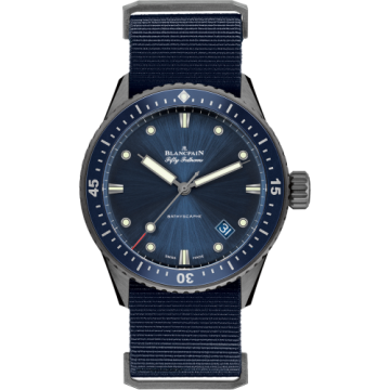 Blancpain Fifty Fathoms Bathyscaphe Ceramic / Blue / NATO