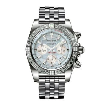 Breitling Chronomat 44 White Gold / Diamond / Gray Pearl Diamond / Bracelet