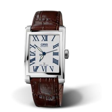 Oris Rectangular Date 30 Stainless Steel / Silver - Roman