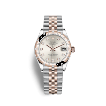 Rolex Datejust 31 Stainless Steel/ Rose Gold / Domed - Diamond / Silver - Diamond / Jubilee