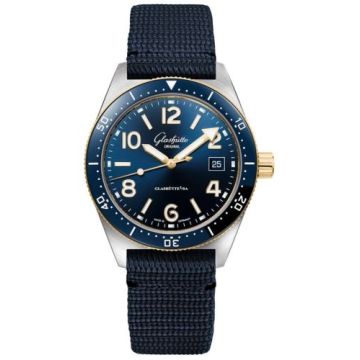 Glashütte Original SeaQ Date Stainless Steel / Blue / Synthetic - Folding
