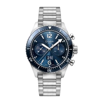 Glashütte Original SeaQ Chronograph Stainless Steel / Blue / Bracelet