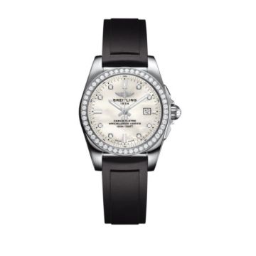 Breitling Galactic 29 Stainless Steel / Diamond / Pearl Diamond / Rubber