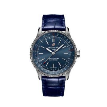 Breitling Navitimer 1 35 Automatic Stainless Steel / Blue / Croco / Folding