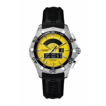 TAG Heuer Aquaracer 300M Chronotimer Stainless Steel / Yellow / Rubber