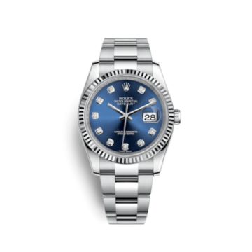 Rolex Datejust 36 Stainless Steel Fluted / Oyster / Blue Diamond