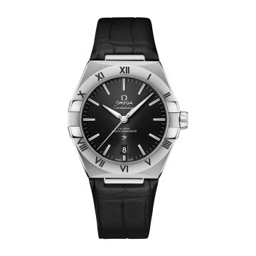 Omega Constellation Master Chronometer 39 Stainless Steel / Black / Alligator