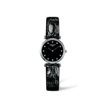 Longines La Grande Classique Quartz 24 Black Leather
