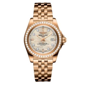 Breitling Galactic 32 Sleek Edition Rose Gold / Diamond / Pearl Diamond / Bracelet