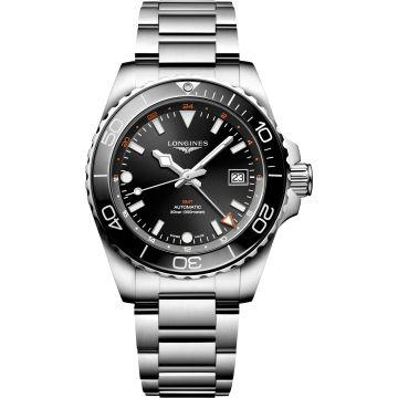 Longines Hydroconquest GMT 41 Stainless Steel / Black / Bracelet